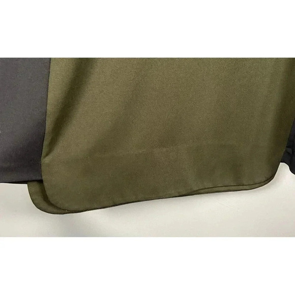 Hutch Color Block Fit & Flare Midi Dress Size 12 Sheath Navy Blue Green Preppy - Picture 2 of 13